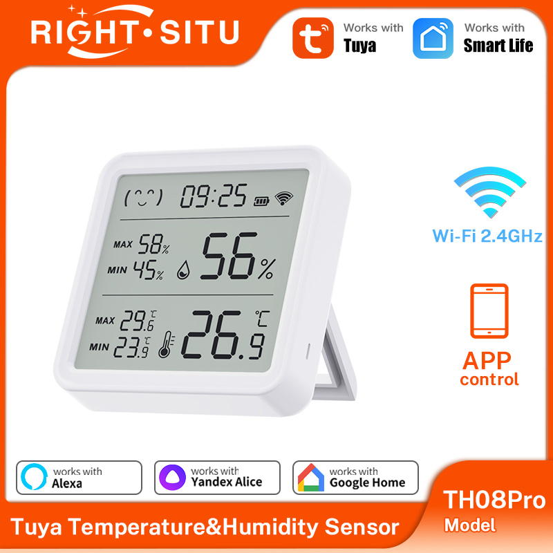 Temperature Humidity Sensor - Tuya WiFi Thermometer hygrometer With Backlight