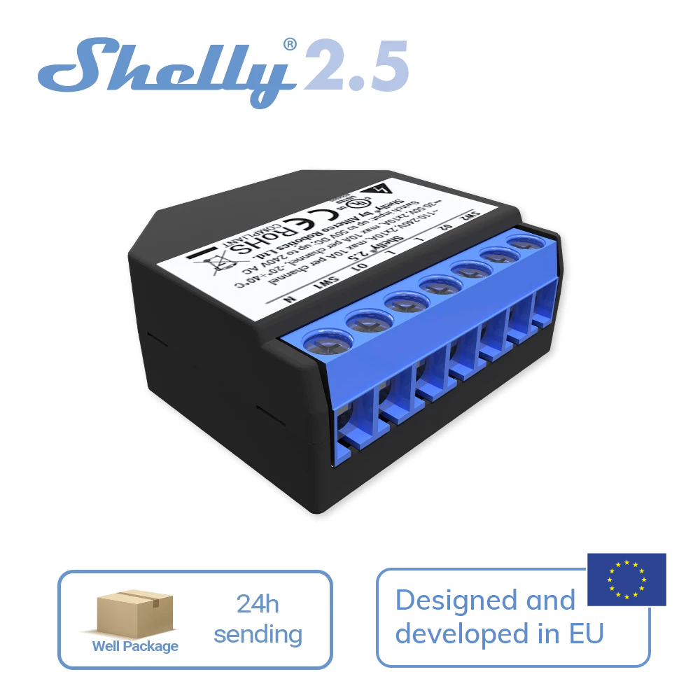 Shelly Relay Module - Shelly 2.5 Nhà Thông Minh Đôi