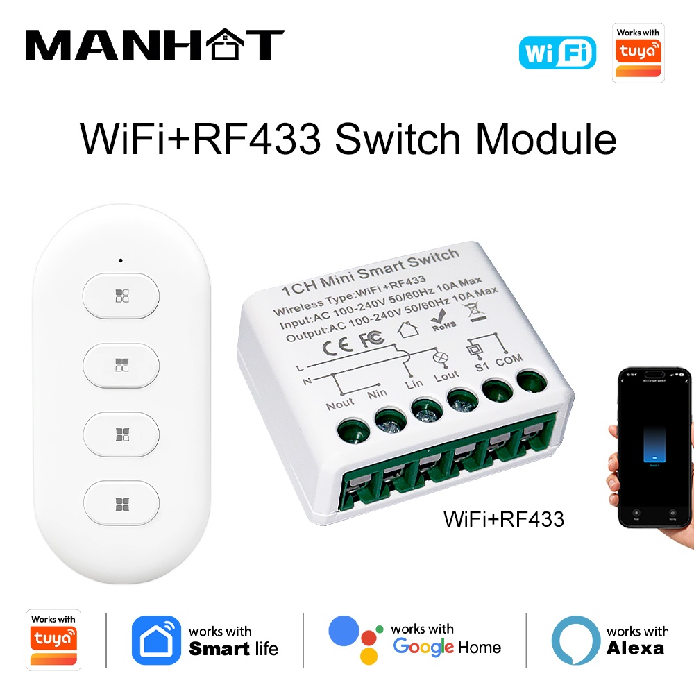 For Tuya WIFI 10A Smart Light  - đánh giá và giá Diy Home Automation Controller