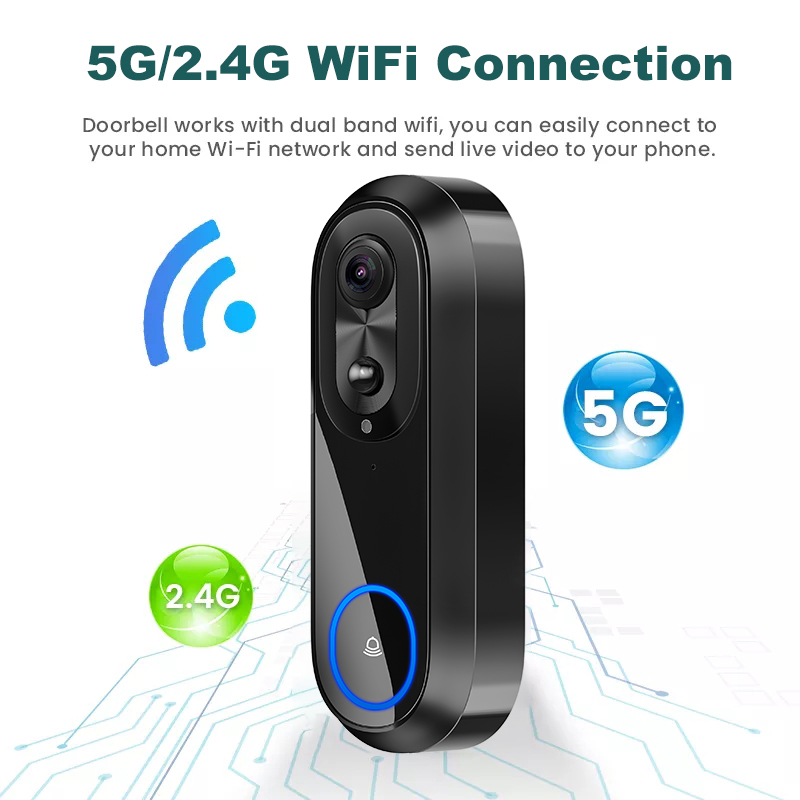 5G 2.4G WiFi Video Doorbell 10 - đánh giá và giá Smart Doorbell Wired