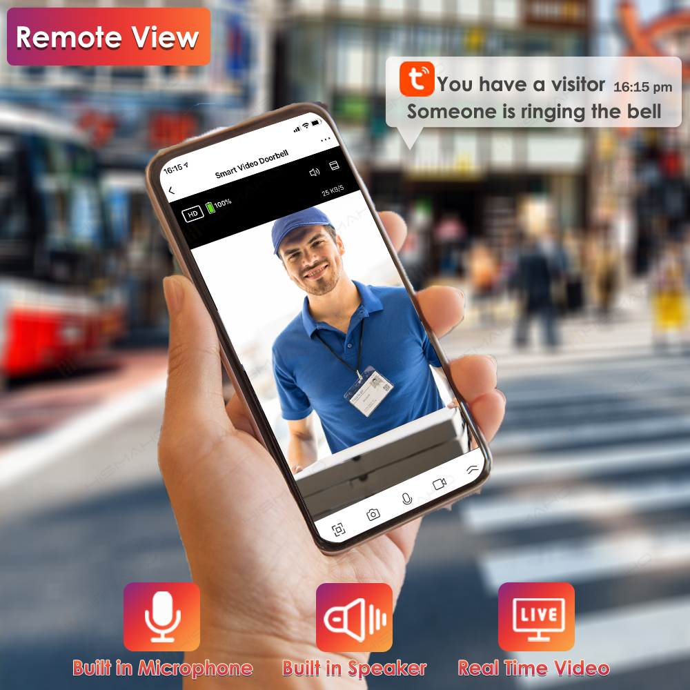 Tuya WiFi Doorbell Camera Outd - đánh giá và giá Smart Doorbell Wired