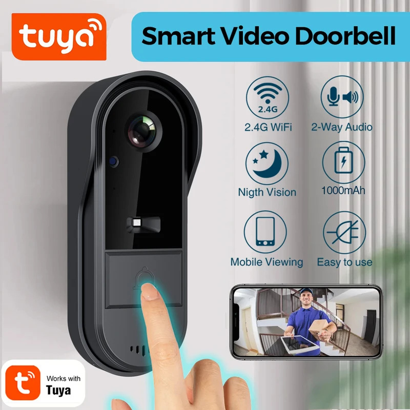 Tuya WiFi doorbell  2-way HD 1 - đánh giá và giá Smart Doorbell Wired