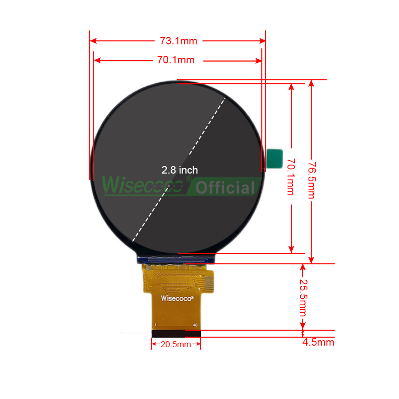 Wisecoco 2.8 Inch Round Displa - đánh giá và giá Home Automation Technology