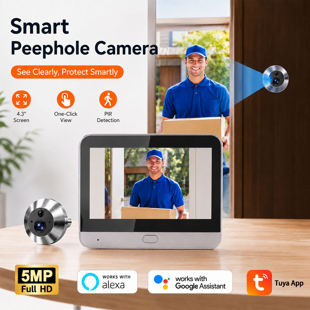 Tuya Smart 5MP 140° Wide View  - đánh giá và giá Smart Doorbell Wired