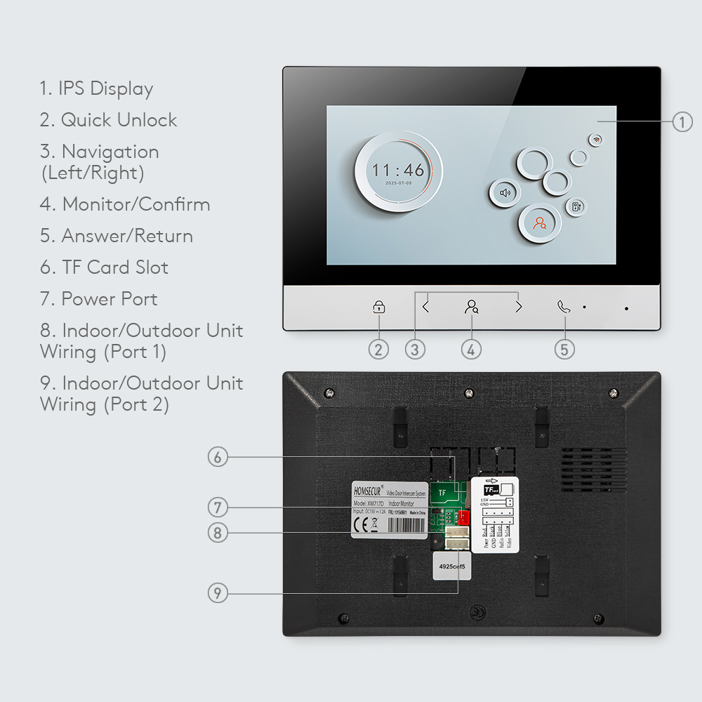Tuya Smart WIFI Indoor Monitor - đánh giá và giá Smart Doorbell Wired