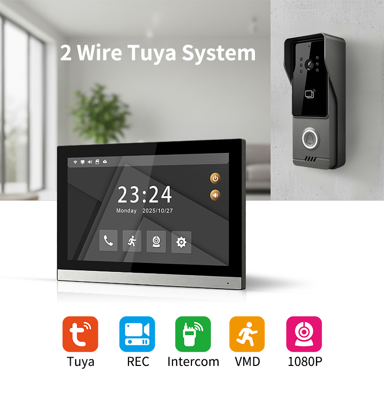 2 Wire Video Intercom System 1 - đánh giá và giá Smart Doorbell Wired