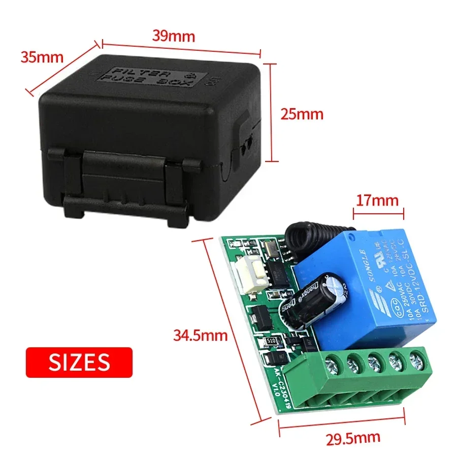 DC 12V Remote Control Smart Sw - đánh giá và giá 433Mhz Receiver Module