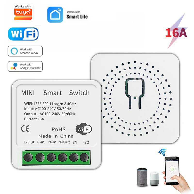 MINI 16A Wifi Switch DIY 1-way - đánh giá và giá Diy Home Automation Controller