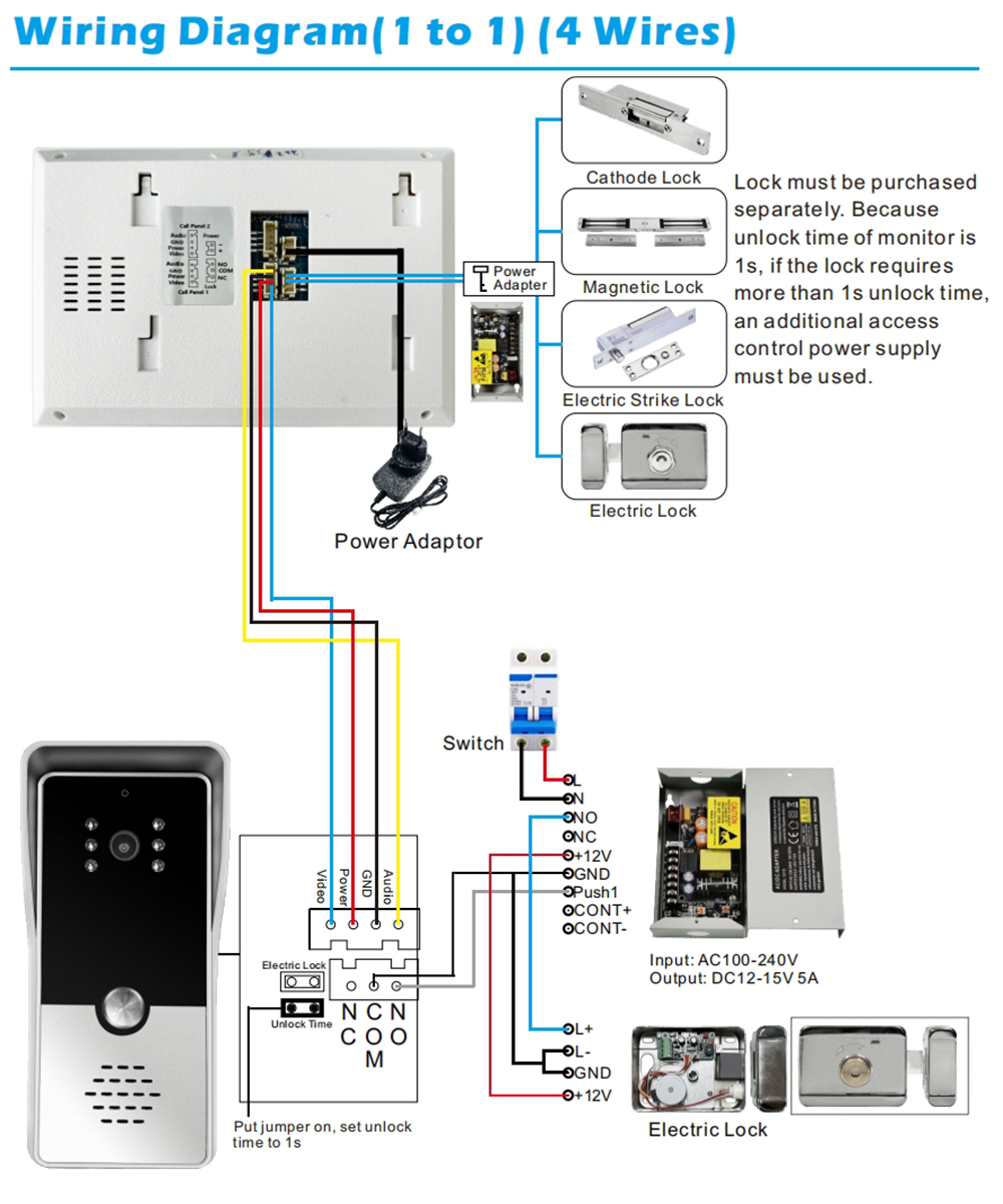 7inch Color Wired Video Interc - đánh giá và giá Smart Doorbell Wired