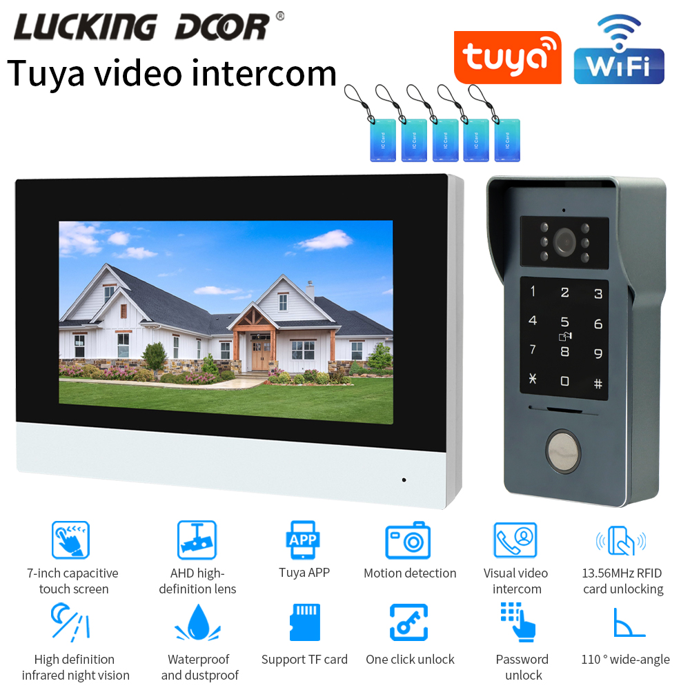 Tuya Wifi 7/10 Inch Video Inte - đánh giá và giá Smart Doorbell Wired