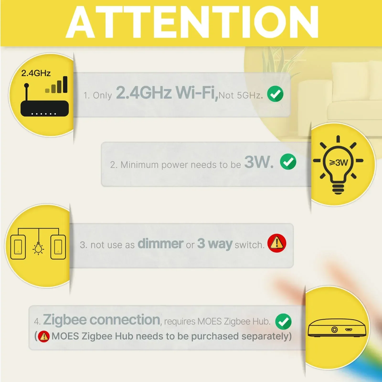 MOES Tuya ZigBee Smart Light S - đánh giá và giá Home Automation Diy
